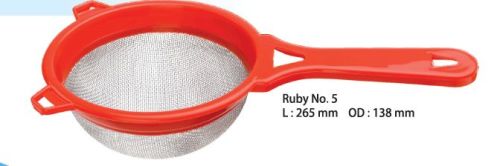 No. 5 Ruby Juice Strainer, Handle Material : Plastic