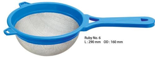 No. 6 Ruby Juice Strainer, Handle Material : Plastic