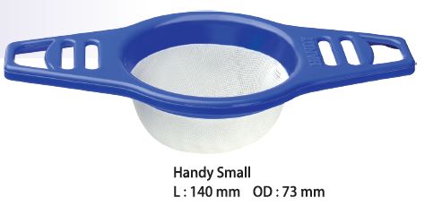 Small Handy HDPE Net Strainer, Size : L:140 Mm, OD : 73 Mm