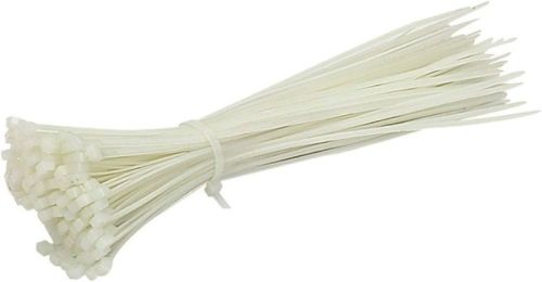 White Black Nylon 200mmx4.8mm Cable Tie