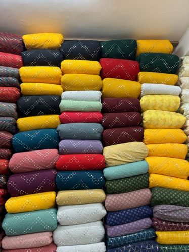 Multi Printed Mirror Fabric, For Makeing Garments, Feature : Skin Friendly