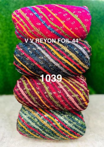 Devkashi Multi Printed Rayon Fabric, For Makeing Garments, Width : 40 Inch