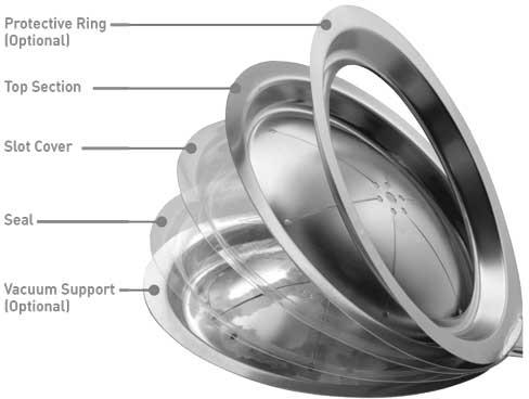 Circular LD Series Domed Composite Rupture Disc, Color : Silver