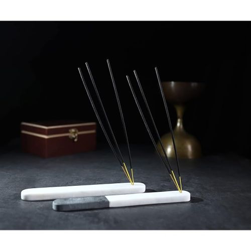 Katkaria creations Plain Marble Incense Stick Holder 7'x1.5' inches
