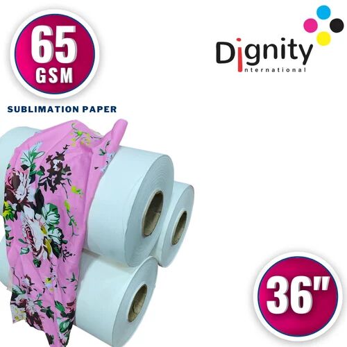 White 65 GSM Sublimation Paper Roll