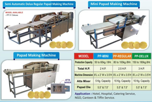 Packpoint 1000-2000kg Automatic Papad Machine, Certification : Iso 9001:2008
