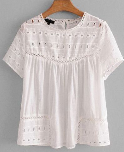 Half Sleeves Ladies Cotton Schiffli Blouse, Occasion : Party Wear