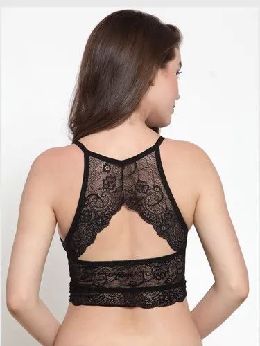 Plain Cotton Ladies Lace Racerback Bra, Size : All Size