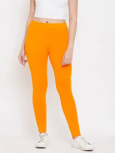 Ladies Cotton Lycra Orange Legging, Feature : Easy Wash, Shrink-Resistant