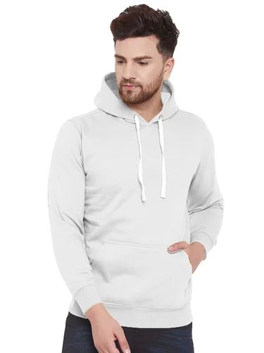 Mens Fleece Off White Hoodies, Size : XL