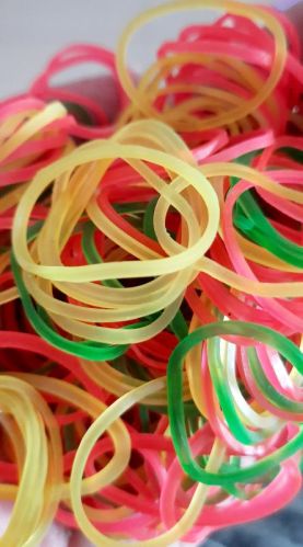 Multicolor Round Nylon Elastic Rubber Band, For Binding, Feature : Premium Quality, Flexible/Elastic.