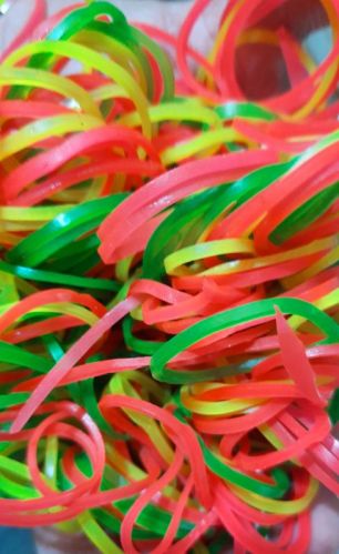 Multicolor Round Fluorescent Rubber Band, For Binding, Feature : Premium Quality, Flexible/Elastic.