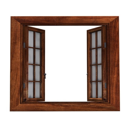 Brown Polished Teak Wood Window, For Industrial, Size : Multisize