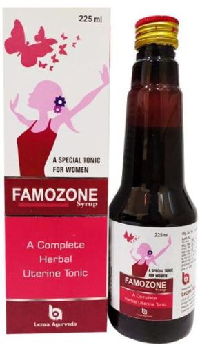 Lezaa Ayurveda Famozone Syrup, Packaging Type : Plastic Bottle