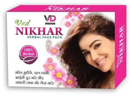 Ved Nikhar Herbal Face Pack, Packaging Size : 50gm