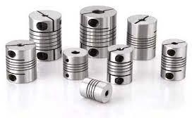 Polished Aluminium Encoder Coupling, Color : Grey