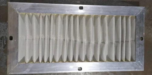 Grey Rectangular HDPE Air Suction Filter, For Industrial