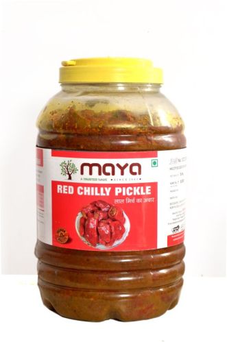 6 Kg Red Chilli Pickle, For Restaurant, Hotel, Home, Packaging Type : Plastic Jar