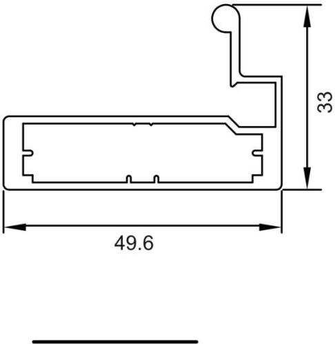 Silver AP-AG863 50mm Aluminium Frame Handle Profile, Feature : Rust Proof, Fine Finished