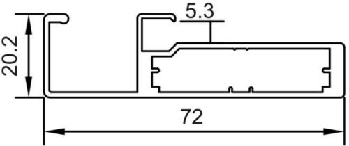 Silver AP-AG880 50mm Aluminium Frame Handle Profile