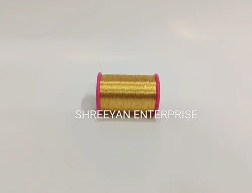 Shreeyan Enterprise Plain Real Gold Zari Thread, Packaging Type : Roll