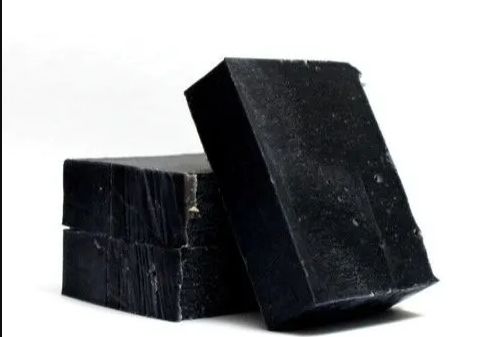 Black Solid Square Charcoal Herbal Soap, Packaging Type : Plastic Box