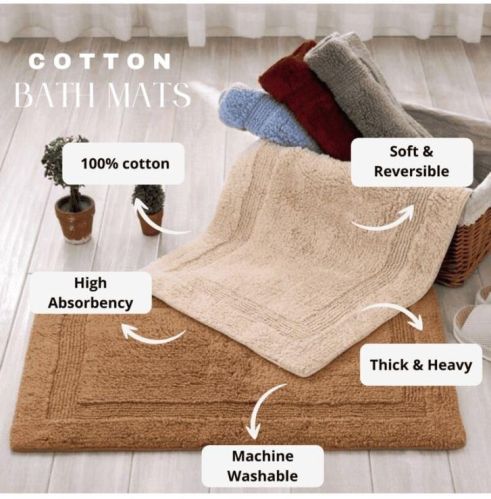 Printed Cotton Bath Mats, For Restaurant, Office, Hotel, Home, Size : 80x100cm, 180x200cm, 160x180cm