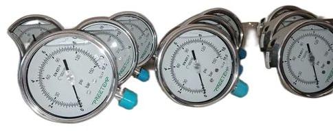 Preetemp Stainless Steel Pressure Gauge, Display Type : Analog