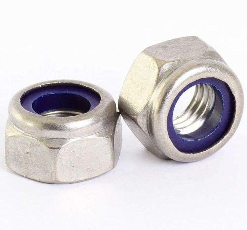 Silver Stainless Steel Nylock Nut, For Industring Use, Size : All Sizes