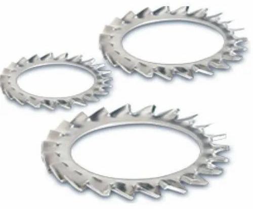 Shiny Silver Round Polished Stainless Steel Star Washer, For Automobiles, Size : All Sizes