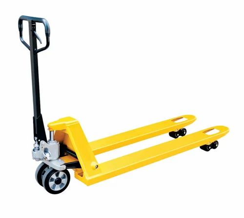 Yellow Electric Mild Steel Pallet Trucks, For Industrial, Feature : Attractive Colors, Timely Delivered