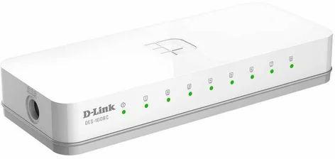 White D-Link 8 Port DES 1008C Switch