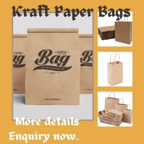 Printed Kraft Paper Bags, Color : Light Brown