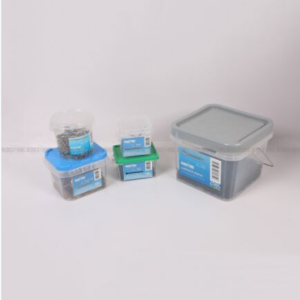 Multicoloured Plastic Screw Boxes, For Sweet Packaging, Shipping, Storage, Size : All Size