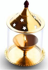 Golden Brass Akhand Diya, For Temple, Home