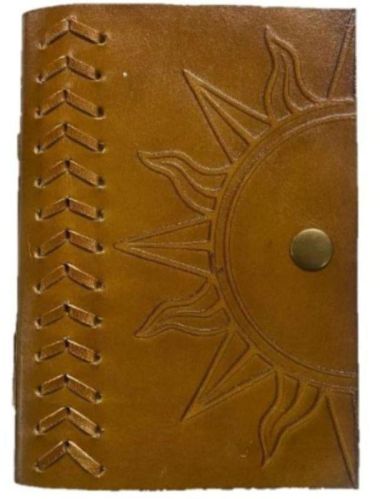 Brown Leather Journal With Snap Button, For Gifting, Personal Use, Speciality : Fine Finished, Premium Quality