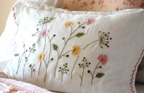 Rectangular Cotton Embroidered Pillow Covers, For Home, Feature : Shrink Resistant