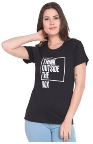 Uniyals Cotton Ladies Printed T-Shirt, Size : M