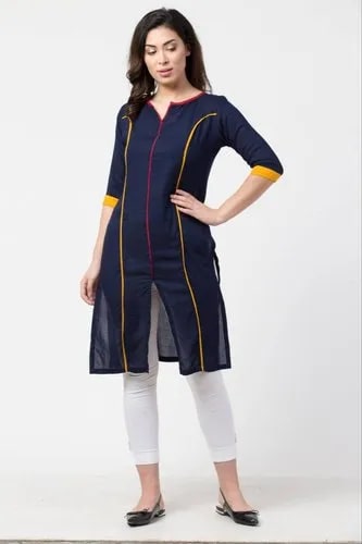 Uniyals Plain Ladies Rayon Kurti, Size : M, XL