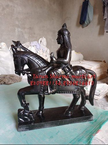 Black Marble Maharana Pratap Statue, Speciality : Shiny, Dust Resistance, Handmade