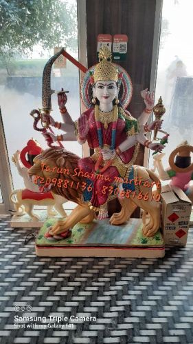 Maa Durga Marble Statue, For Home, Hotel, House, Religious, Shop, Temple, Style : Antique