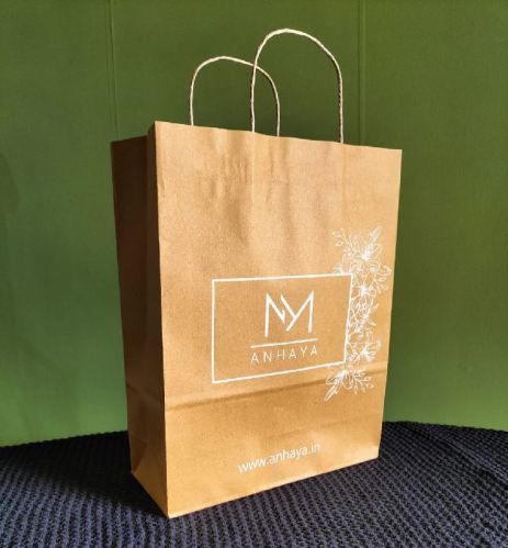 Kraft Paper Shopping Bags, For Package, Grocery, Gift, Load Capacity : 5