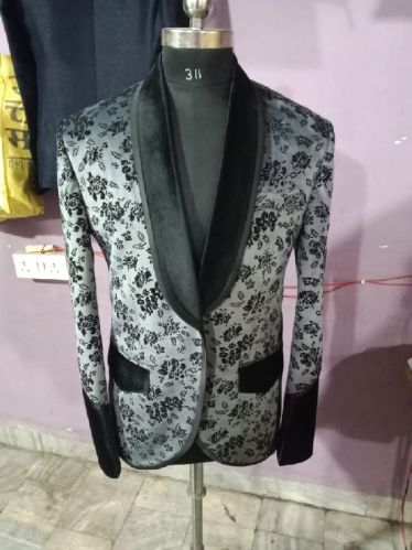 Mens Party Wear Printed Blazer, Technics : Attractive Pattern