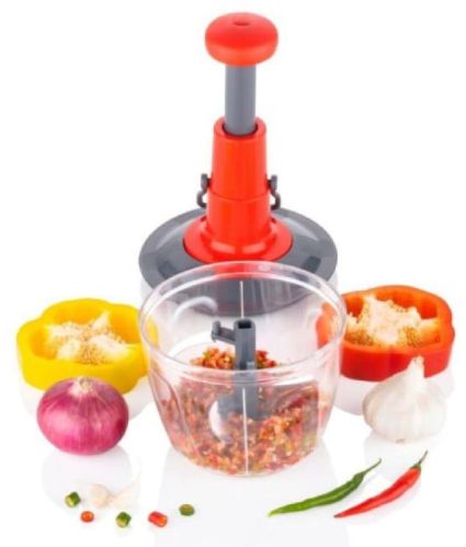 Stainless-Steel Plastic Hand Press Chopper, Color : Multicolor