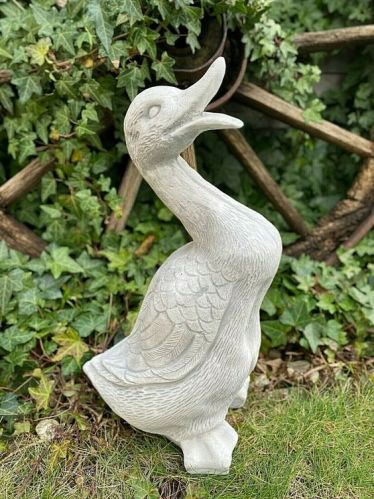 Marble Modern Art Duck Sculpture, For Garden, Style : Contemporary