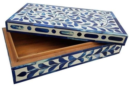 Printed Bone Inlay Jewellery Boxes, Style : Classy