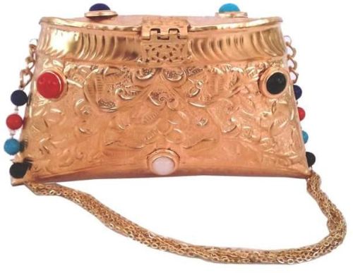 Rectangular Metal Purses, For Wedding, Party, Size : 7x5 Inch