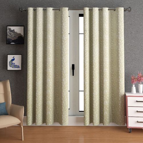 Lumar Days Stardust Green Polyester Curtain, For Doors, Size : Standard