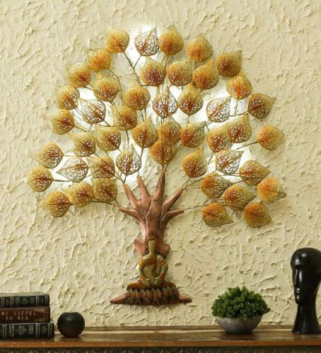 Metal Budha Tree LED Wall Decor Frame