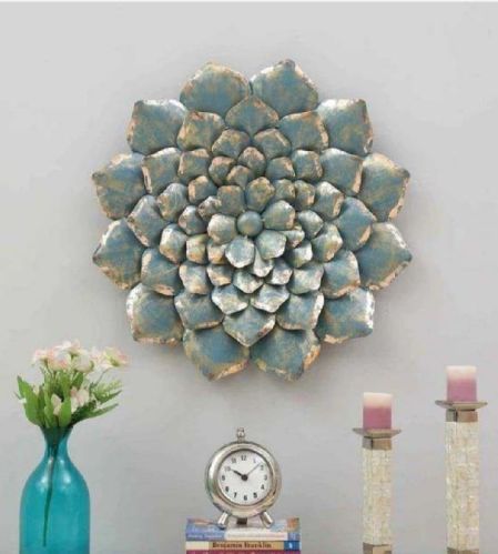 Metal Dahliya Wall Decor Flower Frame, For Decoration, Feature : Easy To Fit, Good Quality, Good Strength